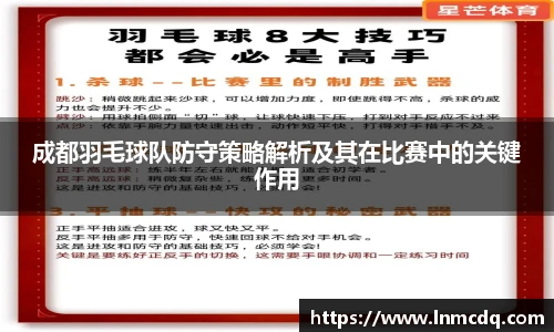 成都羽毛球队防守策略解析及其在比赛中的关键作用